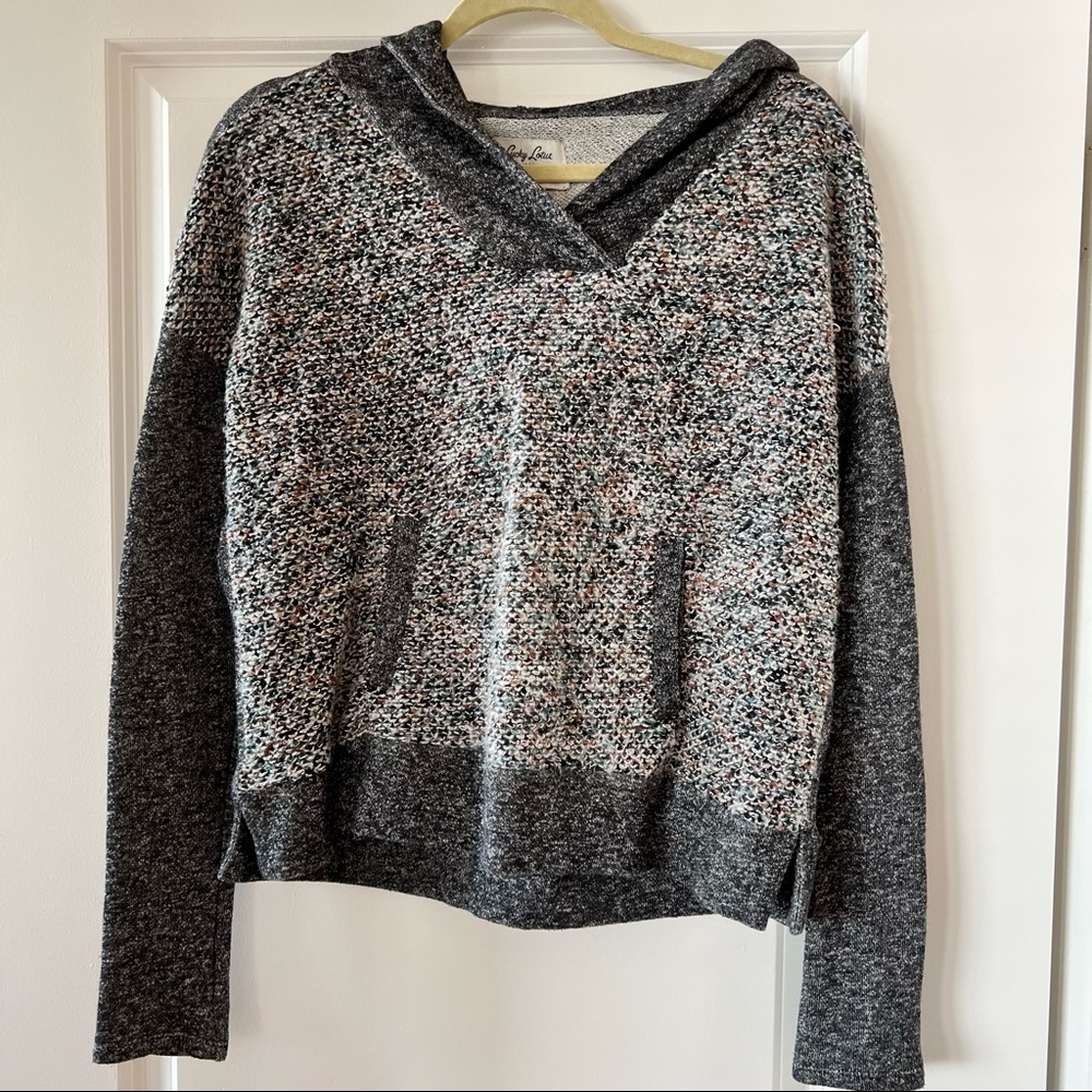 Grey Sparkle Levis Fashion Hoodie size small